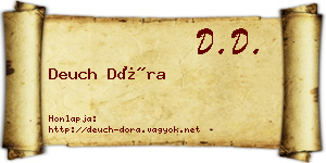 Deuch Dóra névjegykártya
